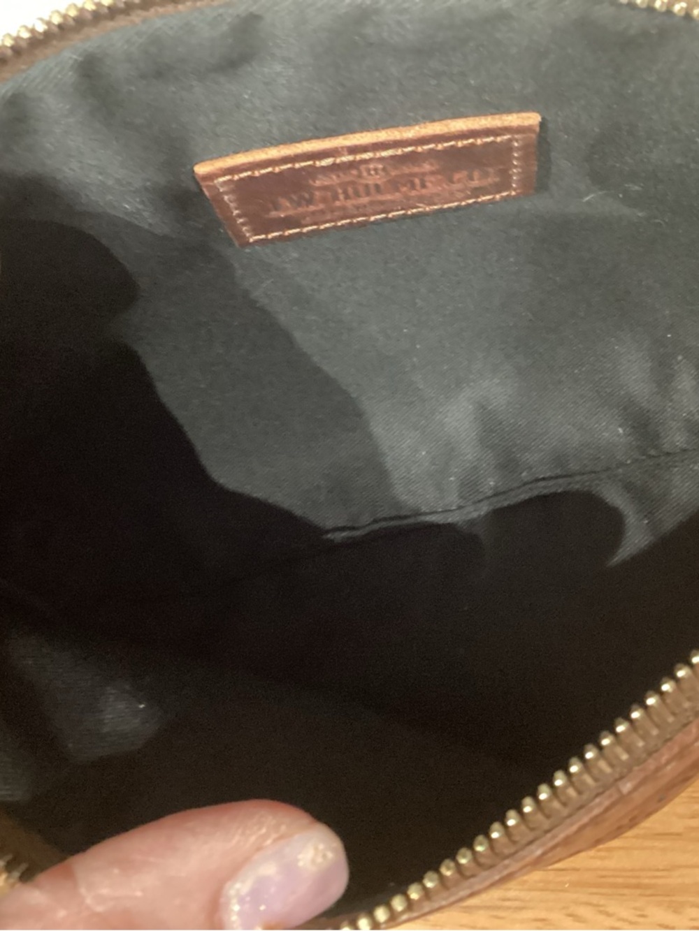 J W HULME American Heritage Large Brown Leather Pouch - Picture 4 of 5